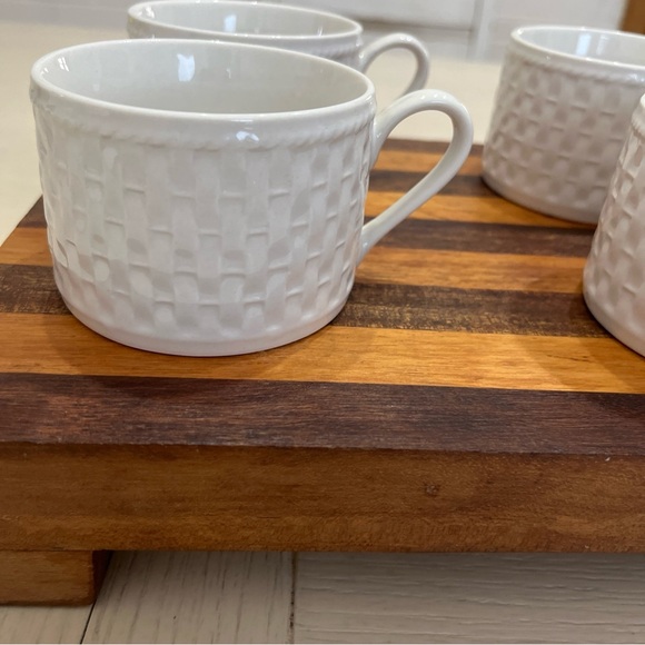 Oneida Westerly Basketweave Stoneware Mug Set 4 Piece excellent condition. - Picture 2 of 8